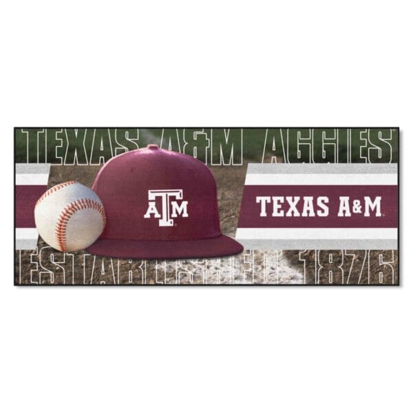 Texas AM Aggies Baseball Runner Rug 30in. x 72in 1 scaled