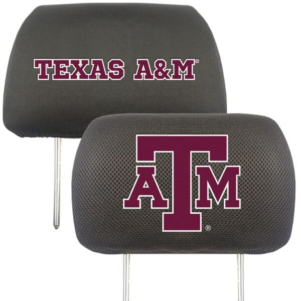 Texas AM Aggies Embroidered Head Rest Cover Set 2 Pieces 1