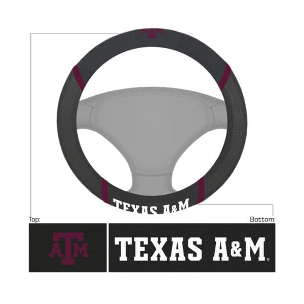 Texas AM Aggies Embroidered Steering Wheel Cover 1