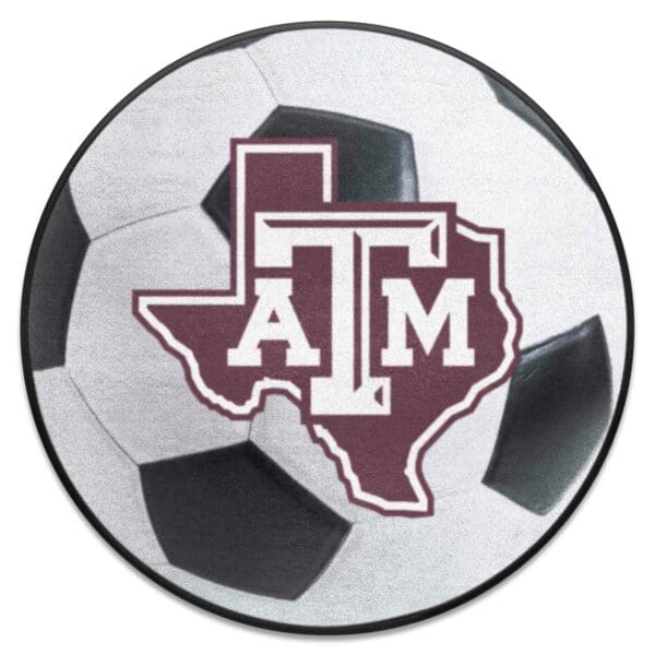 Texas AM Aggies Soccer Ball Rug 27in. Diameter 1 1 scaled