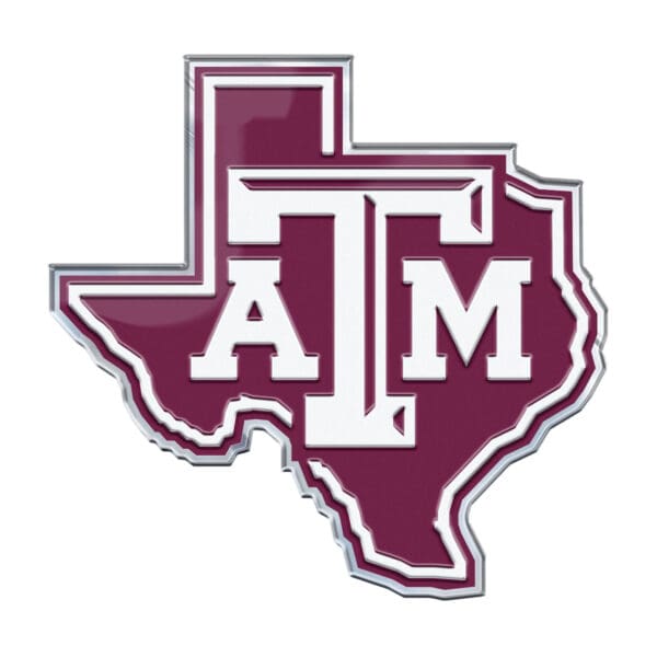 Texas AM Aggies Team State Aluminum Embossed Emblem 1