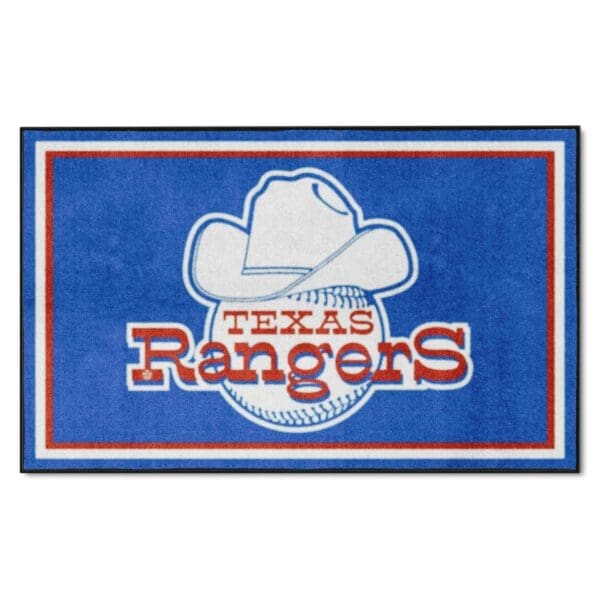 Texas Rangers 4ft. x 6ft. Plush Area Rug 1 scaled