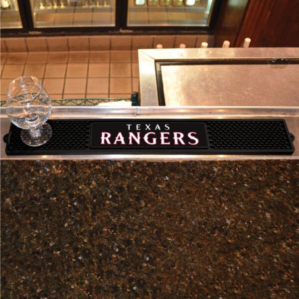 Texas Rangers Bar Drink Mat - 3.25in. x 24in.