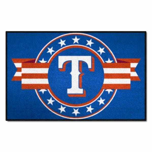 Texas Rangers Starter Mat Accent Rug 19in. x 30in. Patriotic Starter Mat 1 scaled