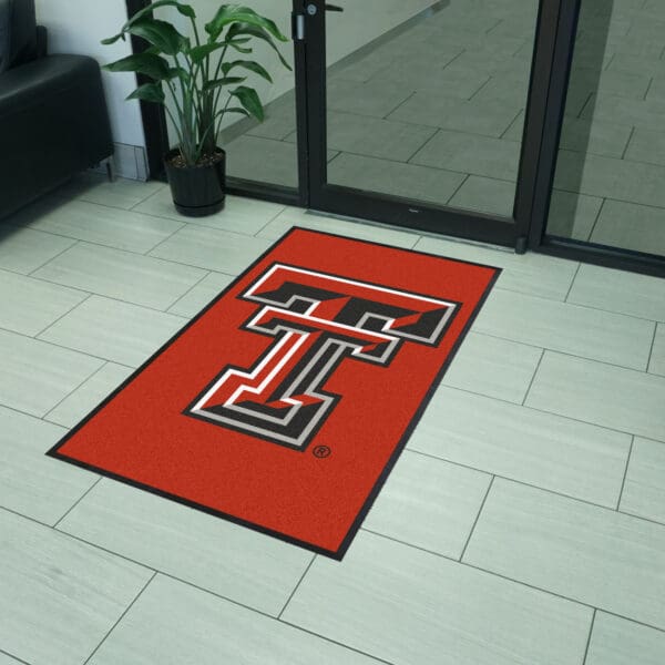 Texas Tech 3X5 High-Traffic Mat with Durable Rubber Backing - Portrait Orientation