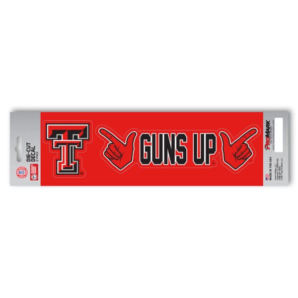 Texas Tech Red Raiders 2 Piece Team Slogan Decal Sticker Set 1