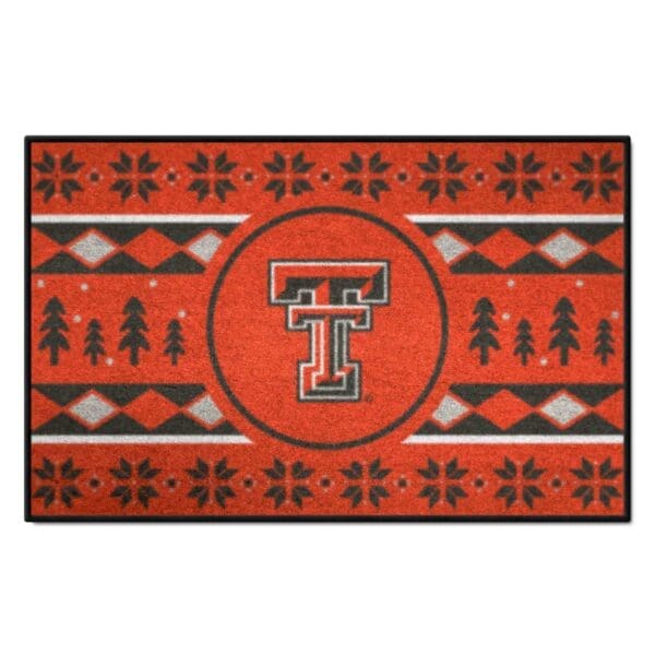 Texas Tech Red Raiders Holiday Sweater Starter Mat Accent Rug 19in. x 30in 1 scaled