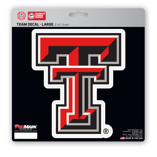 Texas Tech Red Raiders Large Decal Sticker 1