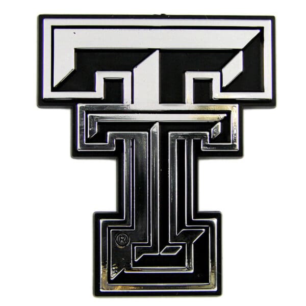 Texas Tech Red Raiders Molded Chrome Plastic Emblem 1