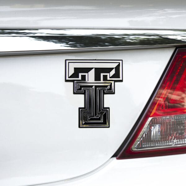 Texas Tech Red Raiders Molded Chrome Plastic Emblem