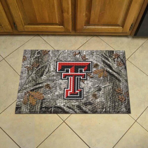 Texas Tech Red Raiders Rubber Scraper Door Mat Camo