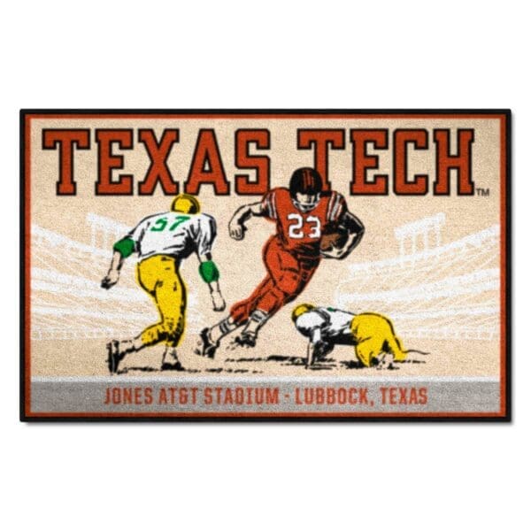 Texas Tech Red Raiders Starter Mat Accent Rug 19in. x 30in. Ticket Stub Starter Mat 1 scaled