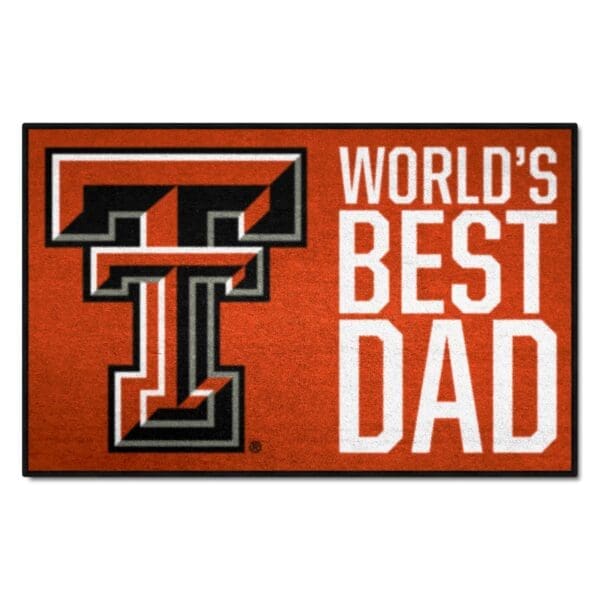 Texas Tech Red Raiders Starter Mat Accent Rug 19in. x 30in. Worlds Best Dad Starter Mat 1 scaled