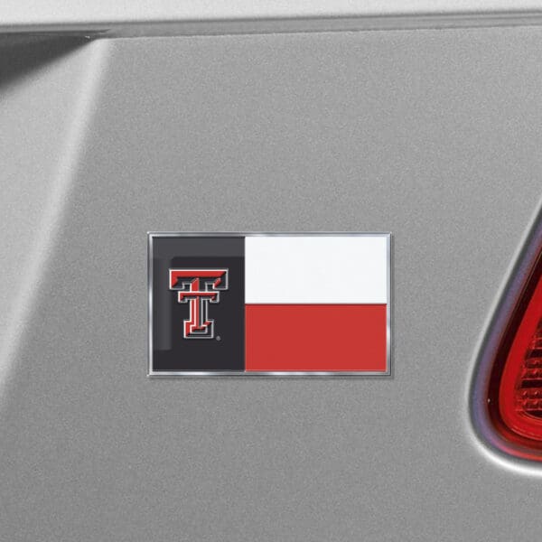 Texas Tech Red Raiders State Flag Aluminum Embossed Emblem