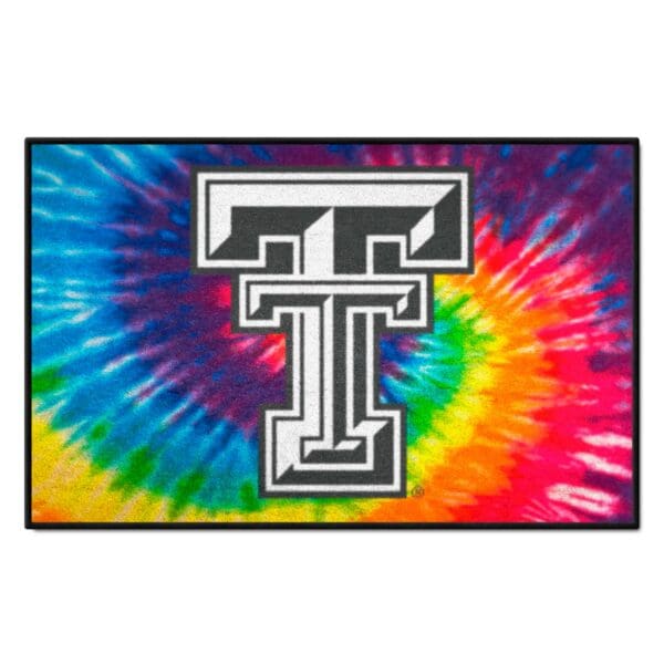 Texas Tech Red Raiders Tie Dye Starter Mat Accent Rug 19in. x 30in 1 scaled