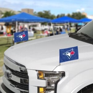 Toronto Blue Jays Ambassador Car Flags - 2 Pack Mini Auto Flags