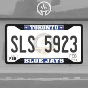 Toronto Blue Jays Metal License Plate Frame Black Finish