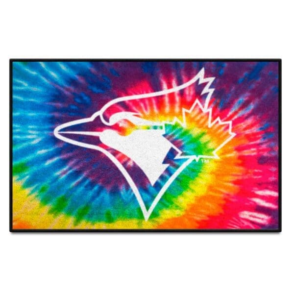 Toronto Blue Jays Tie Dye Starter Mat Accent Rug 19in. x 30in 1 scaled