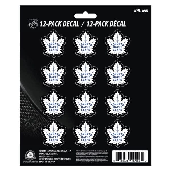 Toronto Maple Leafs 12 Count Mini Decal Sticker Pack 30840 1