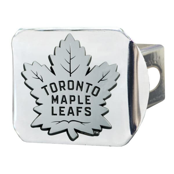 Toronto Maple Leafs Chrome Metal Hitch Cover with Chrome Metal 3D Emblem 16989 1