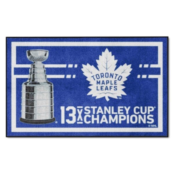 Toronto Maple Leafs Dynasty 4ft. x 6ft. Plush Area Rug 34351 1 scaled