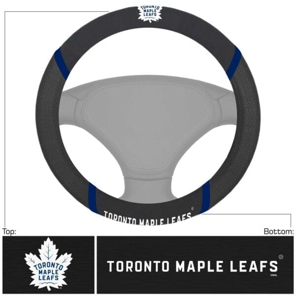 Toronto Maple Leafs Embroidered Steering Wheel Cover 16985 1