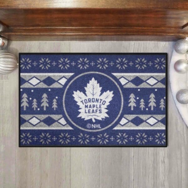 Toronto Maple Leafs Holiday Sweater Starter Mat Accent Rug - 19in. x 30in.-26871