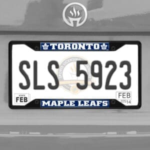 Toronto Maple Leafs Metal License Plate Frame Black Finish-31393