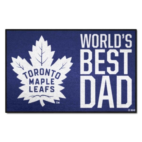 Toronto Maple Leafs Starter Mat Accent Rug 19in. x 30in. Worlds Best Dad Starter Mat 31171 1 scaled