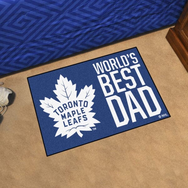 Toronto Maple Leafs Starter Mat Accent Rug - 19in. x 30in. World's Best Dad Starter Mat-31171