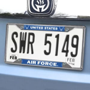 U.S. Air Force Chrome Metal License Plate Frame