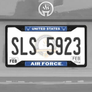 U.S. Air Force Metal License Plate Frame Black Finish-31293