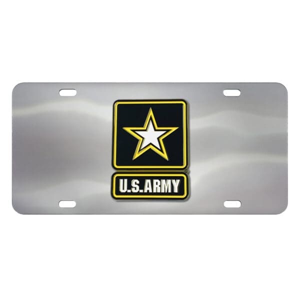 U.S. Army 3D Stainless Steel License Plate 28631 1