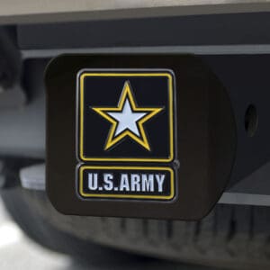 U.S. Army Black Metal Hitch Cover - 3D Color Emblem-22672
