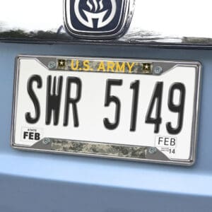 U.S. Army Chrome Metal License Plate Frame