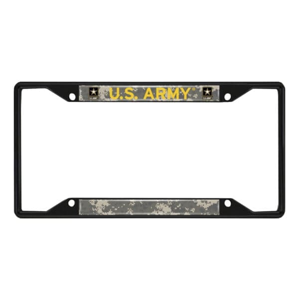 U.S. Army Metal License Plate Frame Black Finish 31294 1