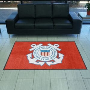 U.S. Coast Guard 4X6 High-Traffic Mat with Durable Rubber Backing - Landscape Orientation-38789