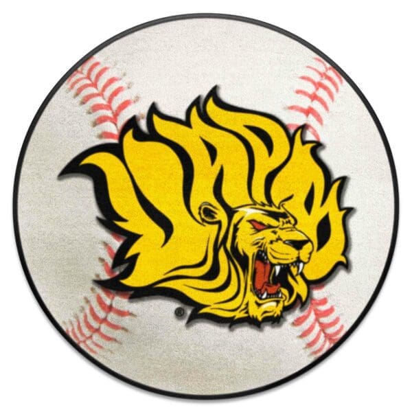 UAPB Golden Lions Baseball Rug 27in. Diameter 1 scaled