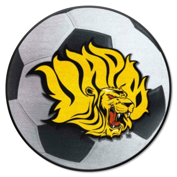 UAPB Golden Lions Soccer Ball Rug 27in. Diameter 1 scaled