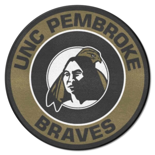 UNC Pembroke Braves Roundel Rug 27in. Diameter 1 scaled
