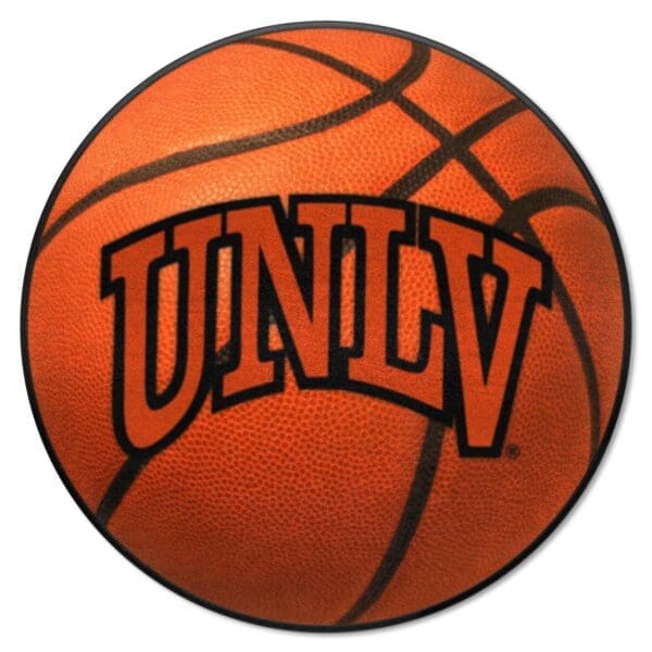 UNLV Rebels Basketball Rug 27in. Diameter 1 scaled