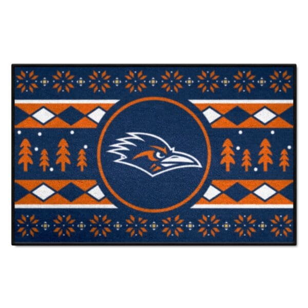 UTSA Roadrunners Holiday Sweater Starter Mat Accent Rug 19in. x 30in 1 scaled