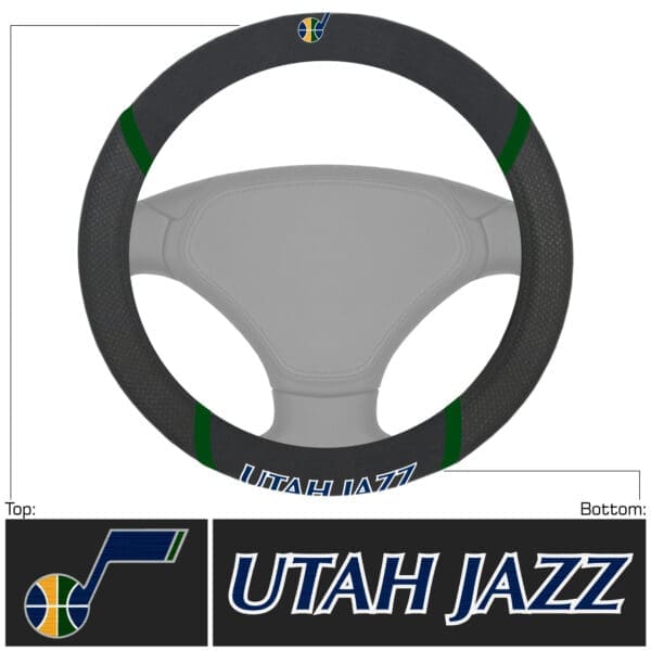 Utah Jazz Embroidered Steering Wheel Cover 14936 1