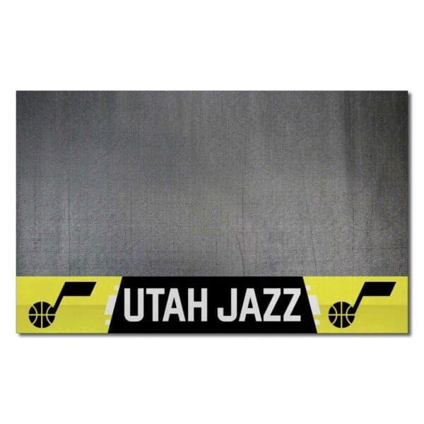 Utah Jazz Vinyl Grill Mat 26in. x 42in. 14223 1 scaled