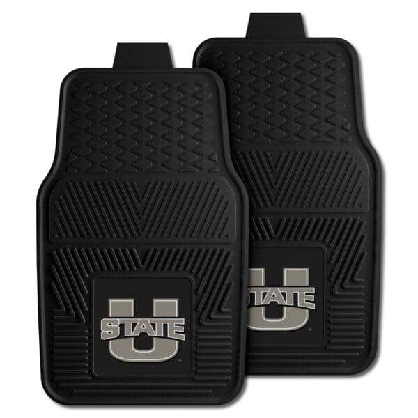 Utah State Aggies Heavy Duty Car Mat Set 2 Pieces 1 scaled