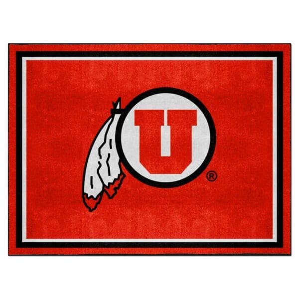 Utah Utes 8ft. x 10 ft. Plush Area Rug 1 scaled