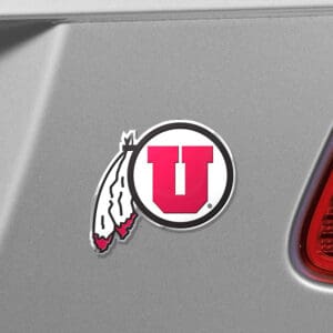 Utah Utes Heavy Duty Aluminum Embossed Color Emblem