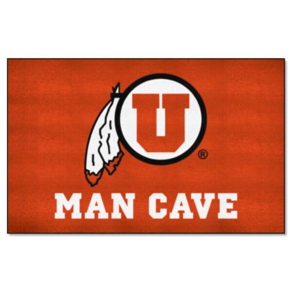 Utah Utes Man Cave Ulti Mat Rug 5ft. x 8ft 1 scaled