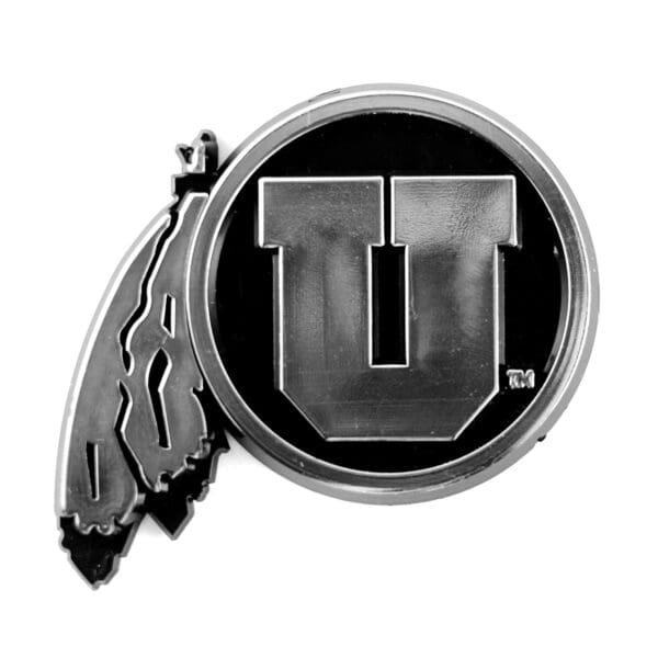 Utah Utes Molded Chrome Plastic Emblem 1