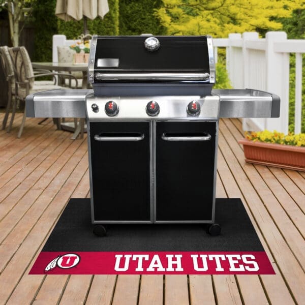 Utah Utes Vinyl Grill Mat - 26in. x 42in.